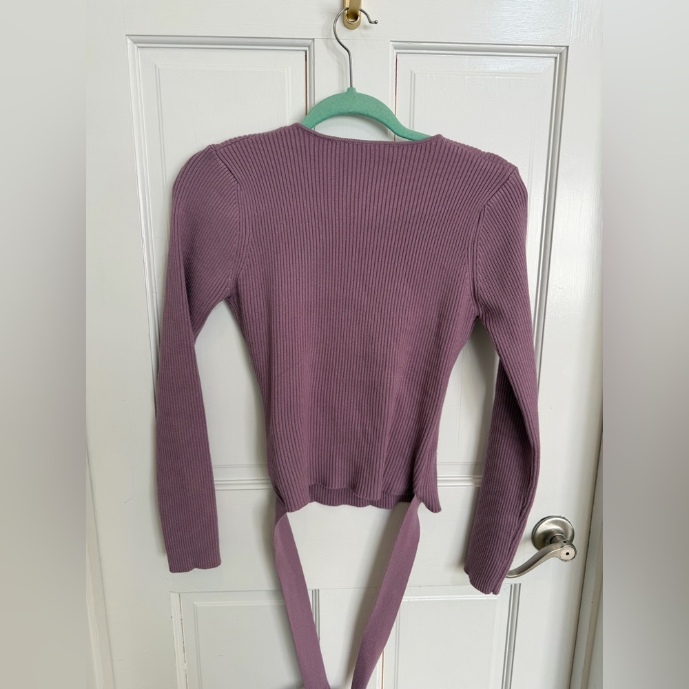Chicwish Lilac Wrap Sweater & Floral Inky Tulle Midi Skirt Set Size M/L - Picture 14 of 16